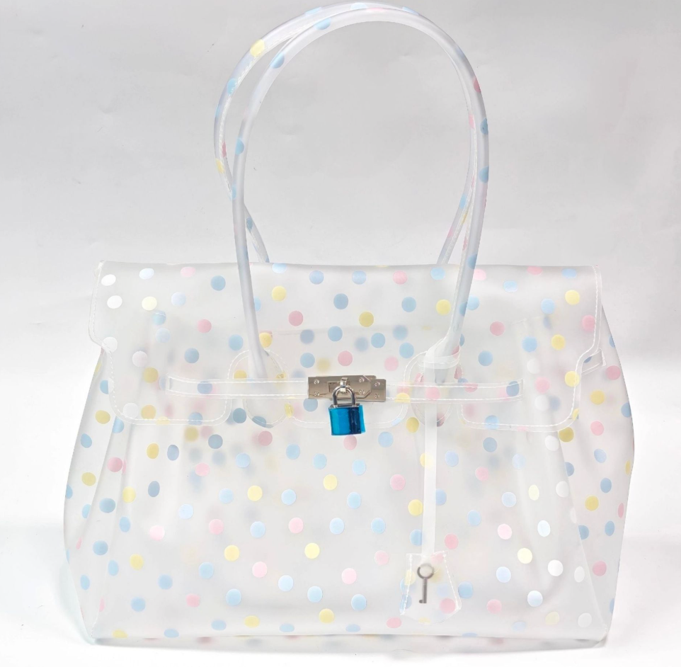 Jelly Firkin Black Tote Bag – TPU Transparent Finish