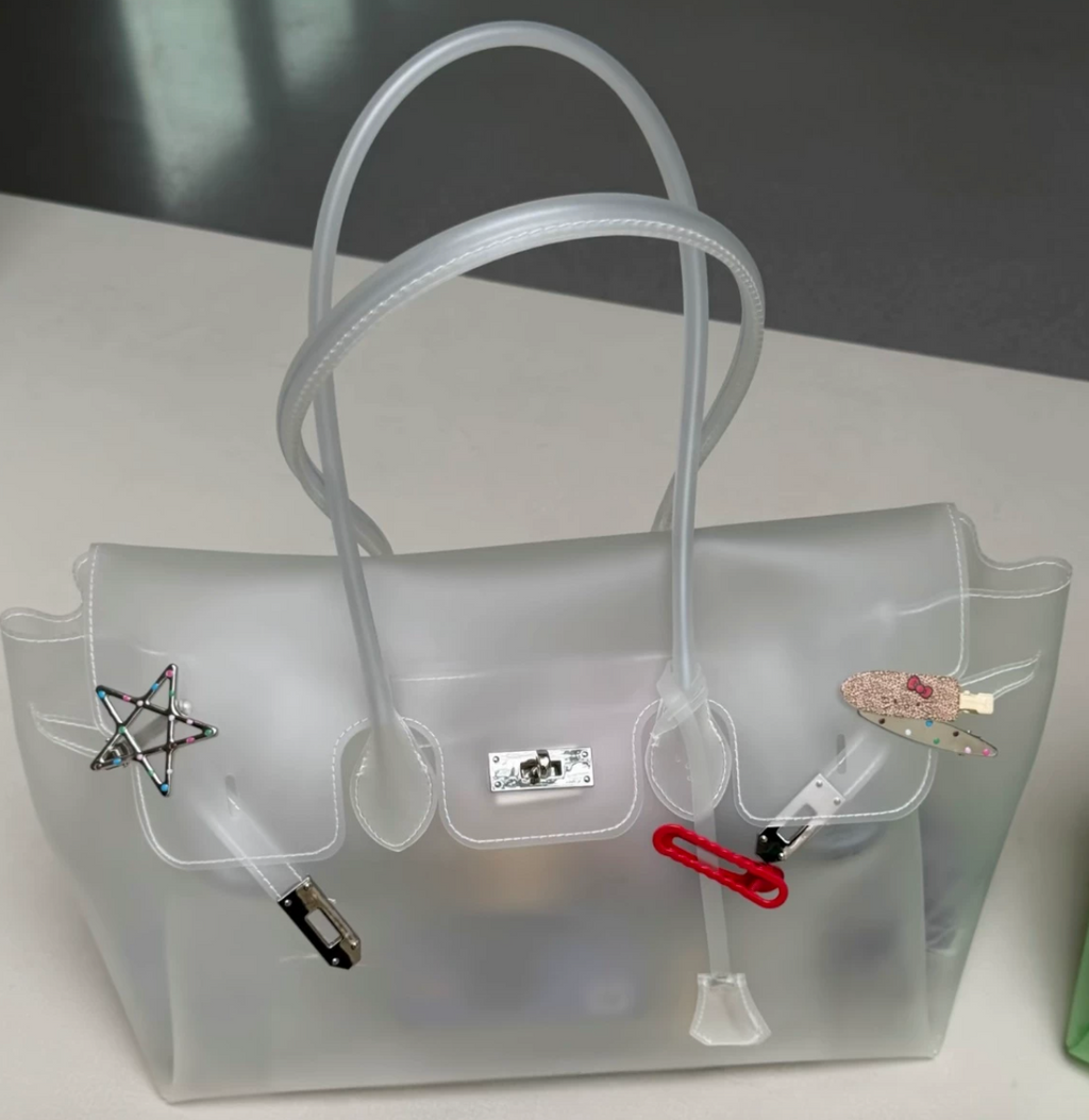 Jelly Firkin White Tote Bag – TPU Transparent Finish