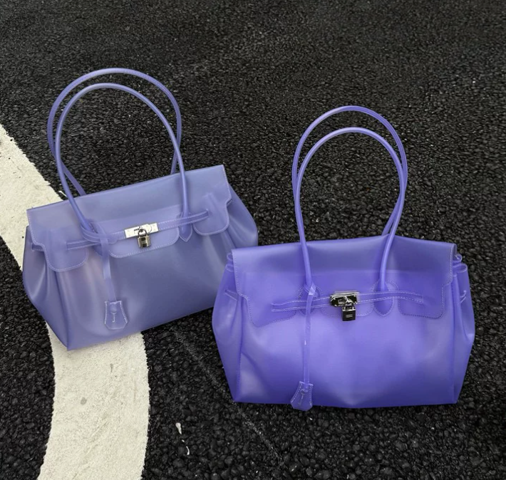 Jelly Firkin Lavender Tote Bag – TPU Transparent Finish