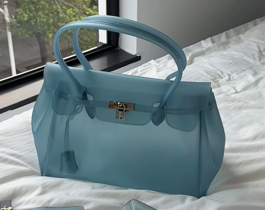 Jelly Firkin Grey Tote Bag – TPU Transparent Finish