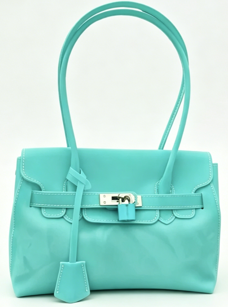 Jelly Firkin Small Teal Shoulder Bag