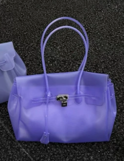 Jelly Firkin Purple Tote Bag – TPU Transparent Finish