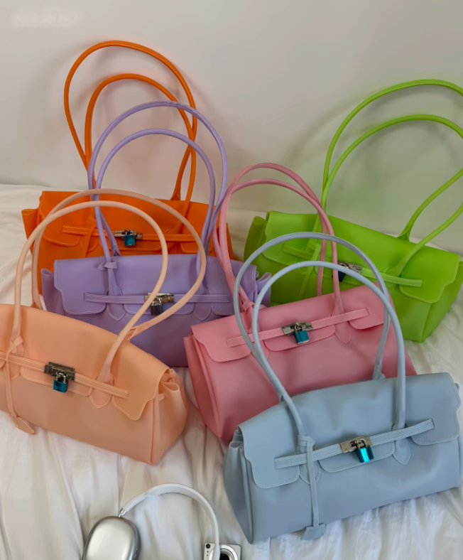 Jelly Firkin Blue Grey Shoulder Bag