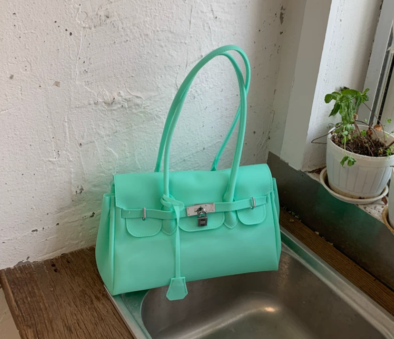 Jelly Firkin Teal Shoulder Bag