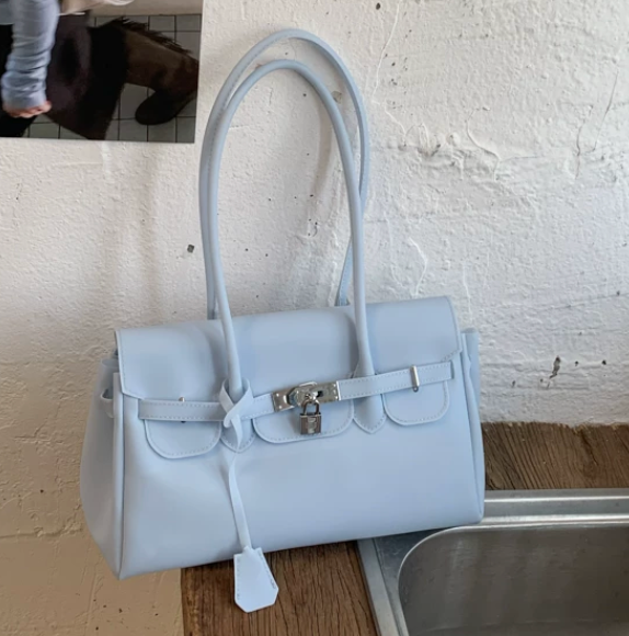 Jelly Firkin Blue Grey Shoulder Bag