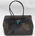 Jelly Firkin Black Tote Bag – TPU Transparent Finish