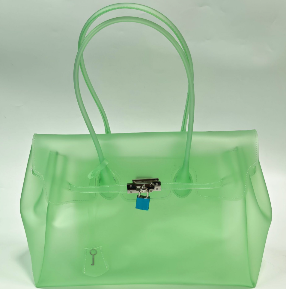 Jelly Firkin Black Tote Bag – TPU Transparent Finish