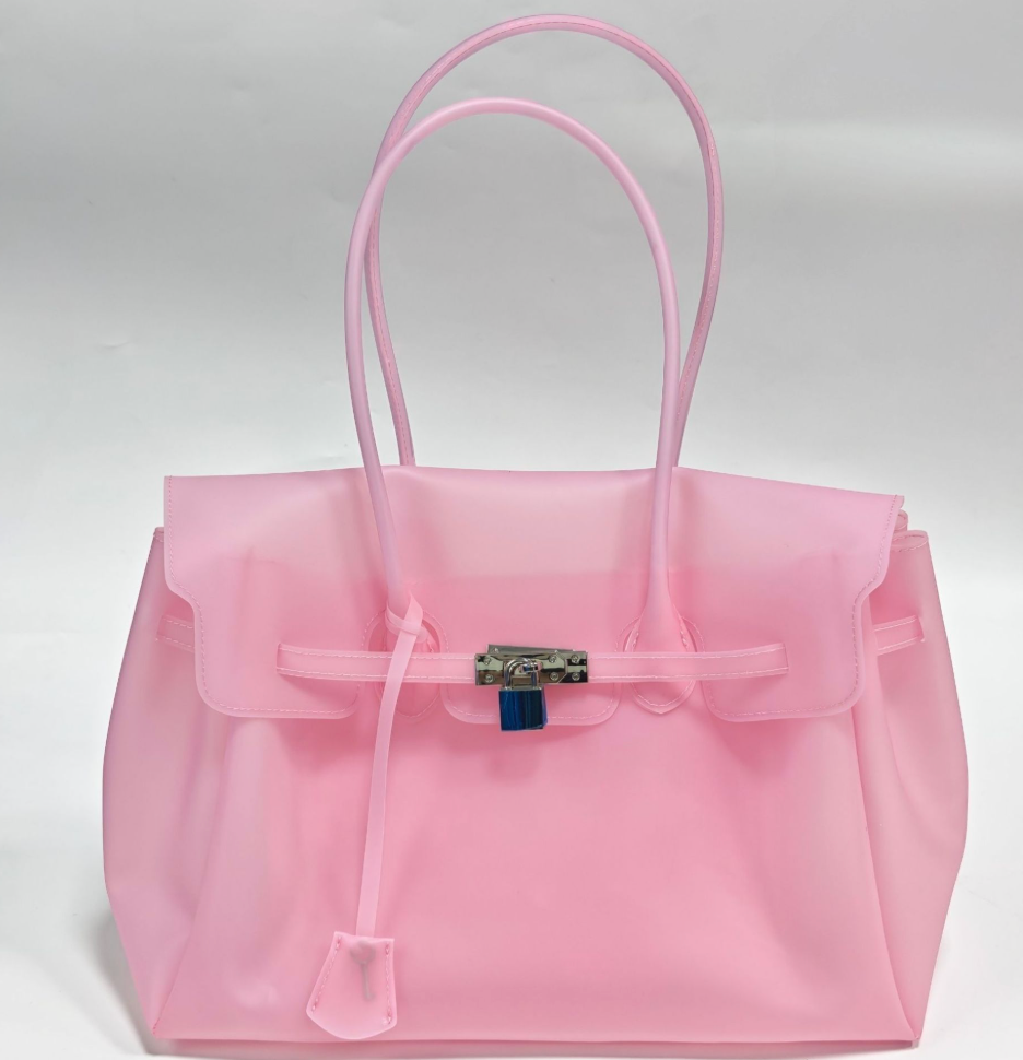 Jelly Firkin Black Tote Bag – TPU Transparent Finish
