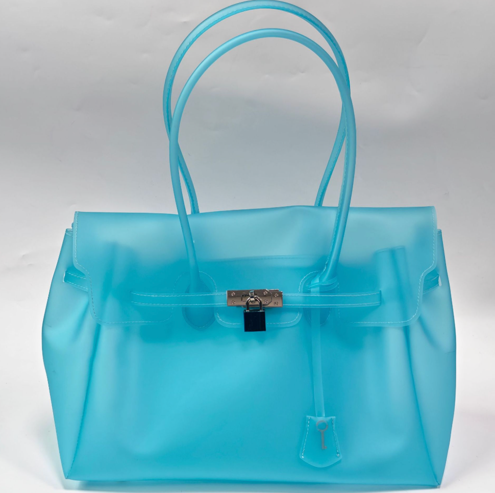 Jelly Firkin Black Tote Bag – TPU Transparent Finish