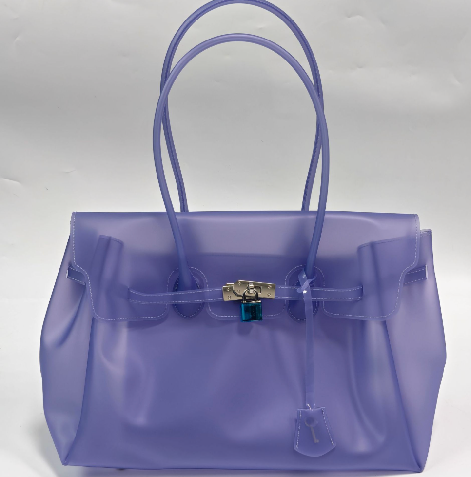 Jelly Firkin Black Tote Bag – TPU Transparent Finish