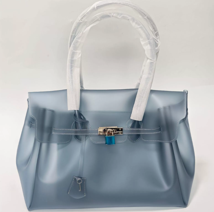 Jelly Firkin Black Tote Bag – TPU Transparent Finish