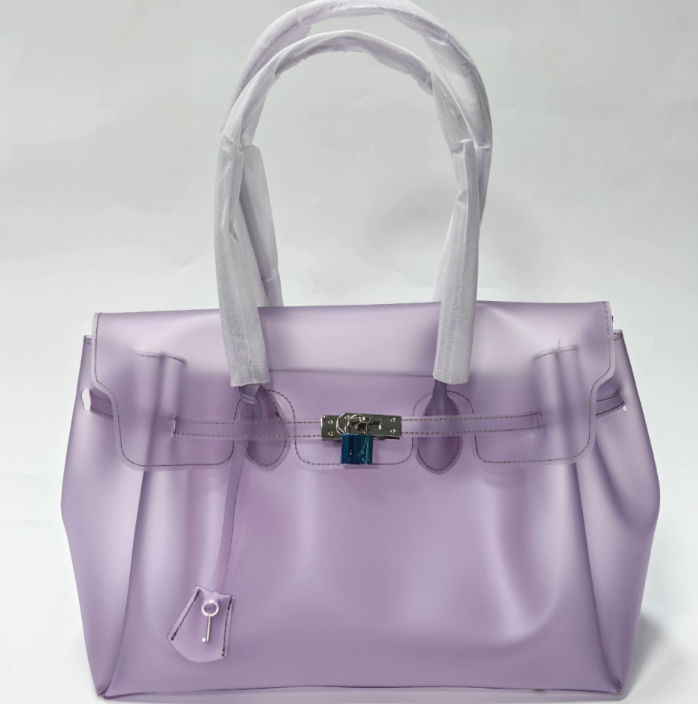 Jelly Firkin Black Tote Bag – TPU Transparent Finish
