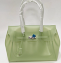 Jelly Firkin Olive Green Tote Bag – TPU Transparent Finish