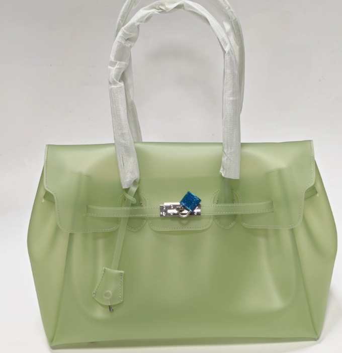 Jelly Firkin Black Tote Bag – TPU Transparent Finish
