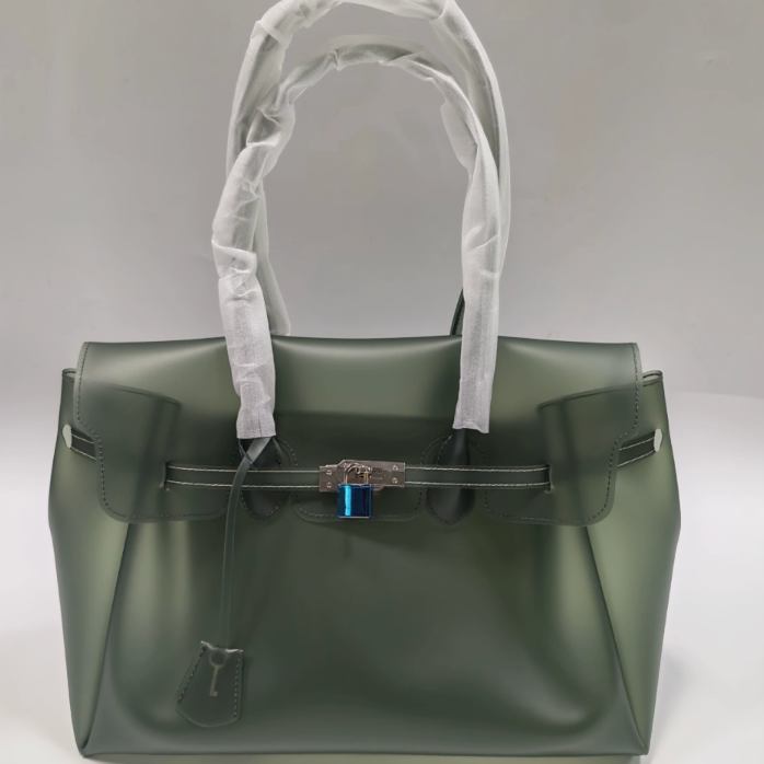 Jelly Firkin Black Tote Bag – TPU Transparent Finish
